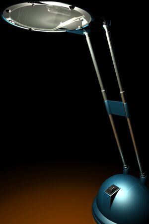 blue desk lamp 3d portraitの写真素材