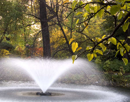 fountain botanical garden wroclaw polandの写真素材