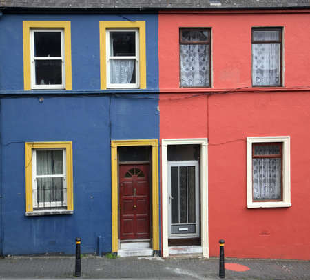 painted houses Shandon Cork Irelandの写真素材