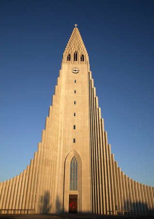 Iceland Reykjavik Cathedralの写真素材