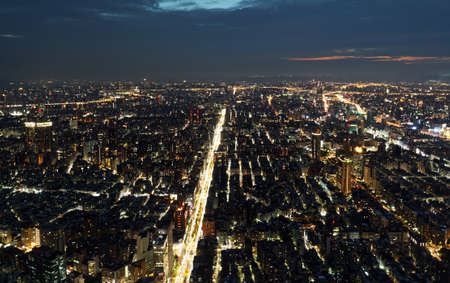 Aerial view of Central Taipei cityの写真素材