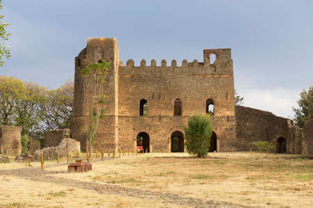 Medieval fortress in Gondar, Ethiopiaの写真素材