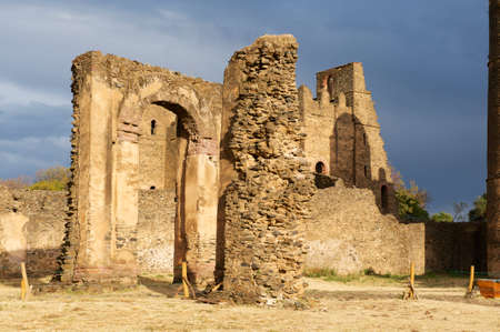 Medieval fortress in Gondar, Ethiopiaの写真素材