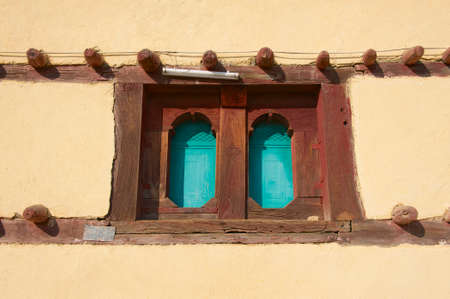 Window of a traditional Ethiopian house, Adwa, Ethiopia.のeditorial素材