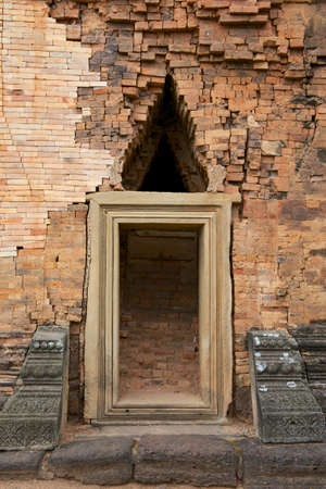 Entrance to Prasat Sikhoraphun temple, Surin, Thailand.の写真素材