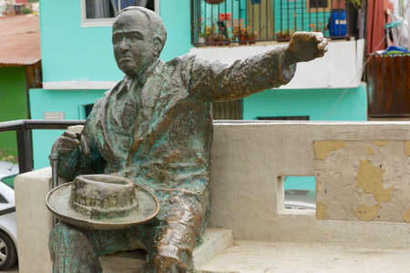 Valparaiso, Chile - October 19, 2013 : Monument to the famous Chilean poet Pablo Neruda in Valparaiso, Chile.のeditorial素材