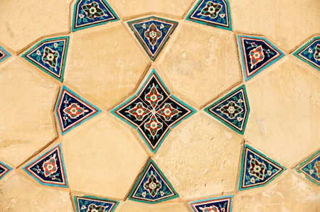 Exterior of the beautiful medieval mausoleum of the famous 12th century poet and sufi Khoja Ahmed Yasavi in Turkistan, Kazakhstan. のeditorial素材