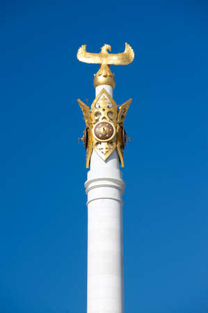 Astana, Kazakhstan - September 25, 2011 : Exterior detail of the beautiful Kazakh Eli monument in Astana, Kazakhstan.のeditorial素材