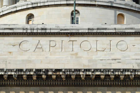 Havana, Cuba - October 21, 2006 : Exterior detail of the Capitolio building in Havana, Cuba.のeditorial素材