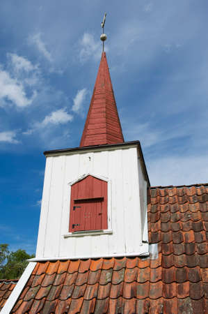 Undredal Stave church exterior detail, Undredal, Norway. Built in 12th century, it is the smallest church in Norway.の写真素材