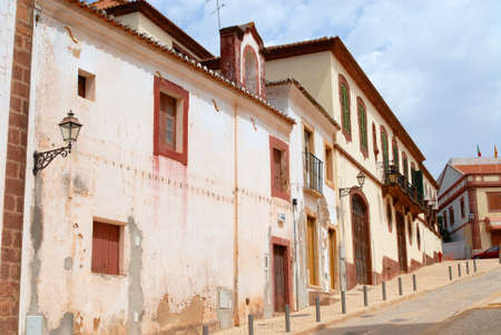 Silves, Portugal - July 18, 2006 : Exterior of the historical buildings in Silves, Portugal.のeditorial素材