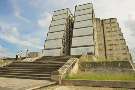 Santo Domingo, Dominican Republic, November 08, 2012 - Tourists visit the Christopher Columbus lighthouse in Santo Domingo, Dominican Republic.のeditorial素材
