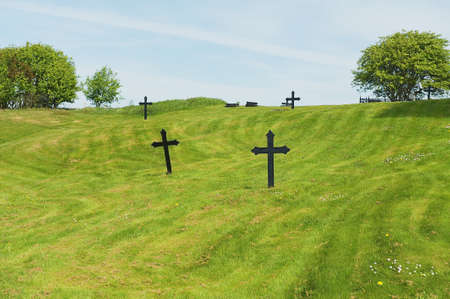View to the old graveyard in Haugesund, Norway.の写真素材