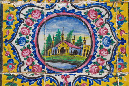 Shiraz Iran June 20 2007: Exterior detail of the Nasir alMulk mosque on June 20 2007 in Shiraz Iran.のeditorial素材