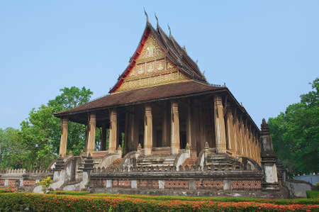 Haw Phra Kaew in Vientiane, Laos. Former temple of the Emerald Buddha, now a museum.のeditorial素材