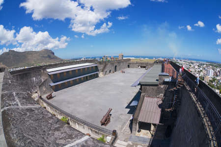 Port Louis, Mauritius, November 29, 2012 - Tourists explore Fort Adelaide in Port Louis, Mauritius.のeditorial素材