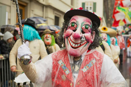 Basel, Switzerland, March 02, 2009 - People take part in Basel Carnival in Basel, Switzerland.のeditorial素材