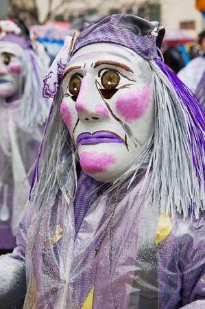 Basel, Switzerland, March 02, 2009 - People take part in Basel Carnival in Basel, Switzerland.のeditorial素材