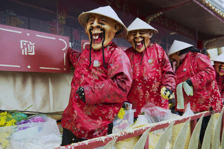 Basel, Switzerland, March 02, 2009 - People take part in Basel Carnival in Basel, Switzerland.のeditorial素材