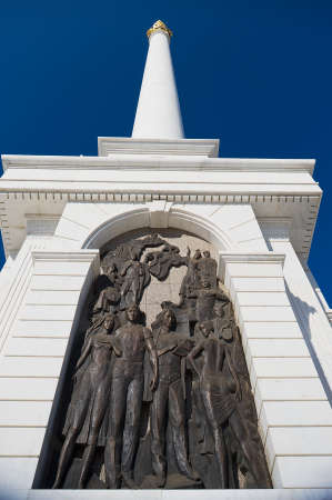 Astana, Kazakhstan - September 25, 2011: Exterior of the beautiful Kazakh Eli monument in Astana, Kazakhstan.のeditorial素材