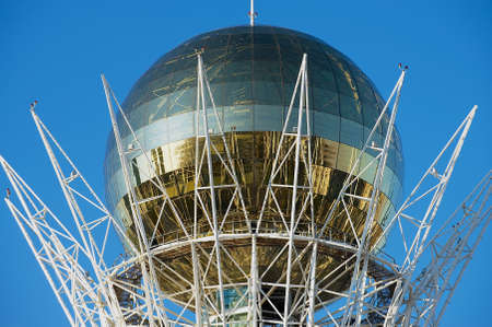 Astana, Kazakhstan - September 23, 2011: Exterior detail of the Bayterek monument and Observation...