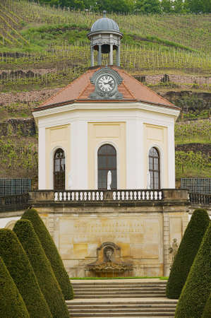 Radebeul, Germany - May 20, 2010: View to the pavilion in the Wackerbarth castle in Radebeul, Germany.のeditorial素材