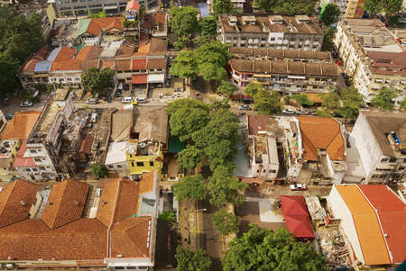 Kuala Lumpur, Malaysia - August 11, 2008: Aerial view to the residential area in Kuala Lumpur,...