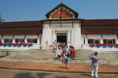 Luang Prabang, Laos, April 13, 2012 - People visit Royal Palace in Luang Prabang, Laos.のeditorial素材