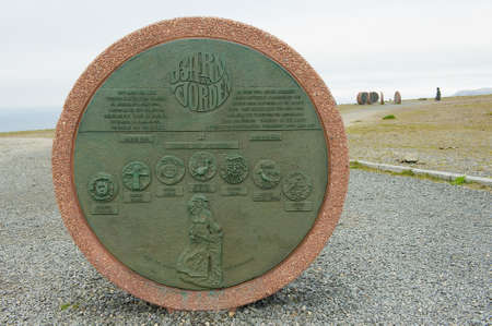 NORTH CAPE, NORWAY - SEPTEMBER 05, 2011: Monument