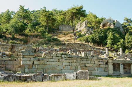 Ruins of the ancient town Labranda near Milas, Turkey.の写真素材