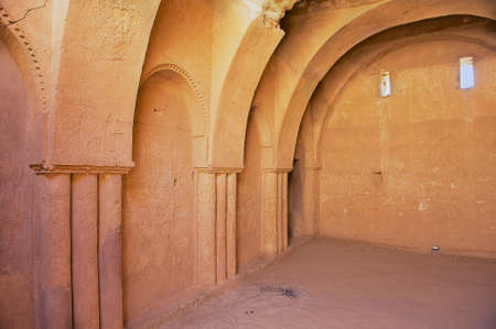 Amman, Jordan - August 23, 2012: desert castle Qasr Kharana (Kharanah or Harrana) near Amman, Jordan. Built in 8th century, used as caravanserai.のeditorial素材