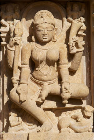 Erotic sculptures at Vishvanatha Temple at the  Western temples of Khajuraho in Madhya Pradesh,...