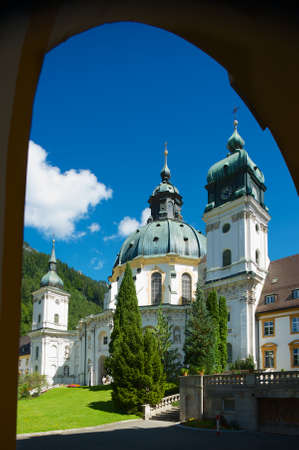 ETTAL, GERMANY - SEPTEMBER 02, 2010: Ettal Abbey, a Benedictine monastery in Ettal, Germany.のeditorial素材