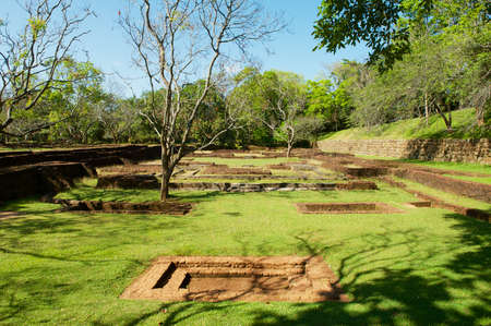Ancient buildings ruins in Sigiriya, Sri Lanka.の写真素材