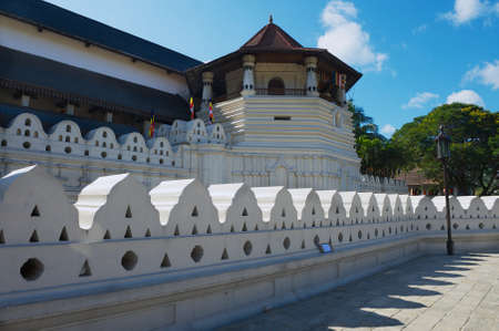 Kandy, Sri Lanka - May 21, 2011: Exterior of the Temple of the Tooth (Sri Dalada Maligawa) in Kandy, Sri Lanka.のeditorial素材