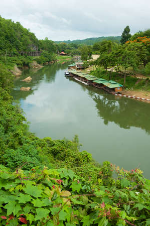 Ranchanaburi, Thailand - June 16, 2011: Thailand-Burma Death railway follows bents of the river Kwai near Kanchanaburi, Thailand.のeditorial素材