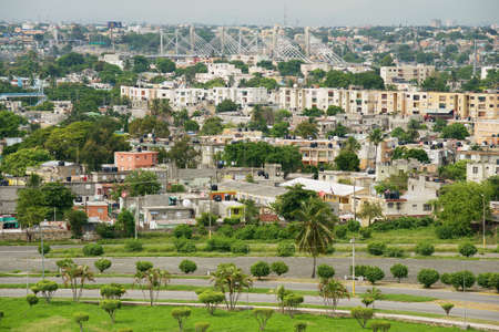 Santo Domingo, Dominican Republic - November 08, 2012: View to Santo Domingo city from the roof top of the Lighthouse of Christopher Columbus in Santo Domingo, Dominican Republic.のeditorial素材