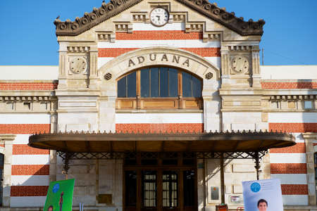 Arica, Chile - October 20, 2013: Facade of the historical Customs building in Arica, Chile.のeditorial素材