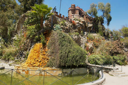 Santiago, Chile - October 17, 2013: Santa Lucia hill fortress in Santiago, Chile.のeditorial素材