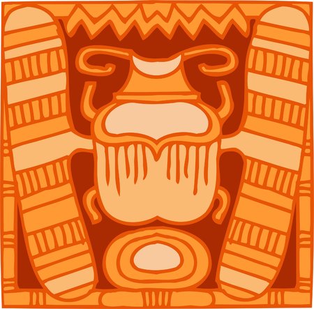 Ancient Egyptian Ornaments .  illustration. Ready for vinyl cutting. のイラスト素材