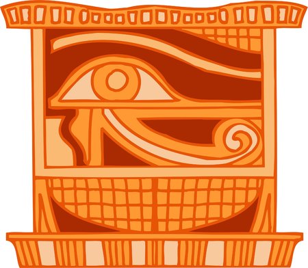 Ancient Egyptian Ornaments .  illustration. Ready for vinyl cutting. のイラスト素材