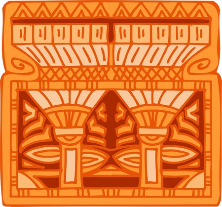 Ancient Egyptian Ornaments .  illustration. Ready for vinyl cutting. のイラスト素材