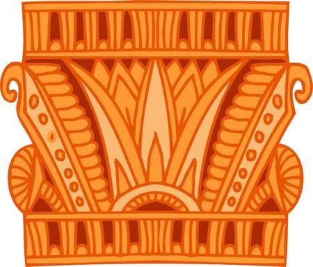 Ancient Egyptian Ornaments . Vector illustration. Ready for vinyl cutting. のイラスト素材