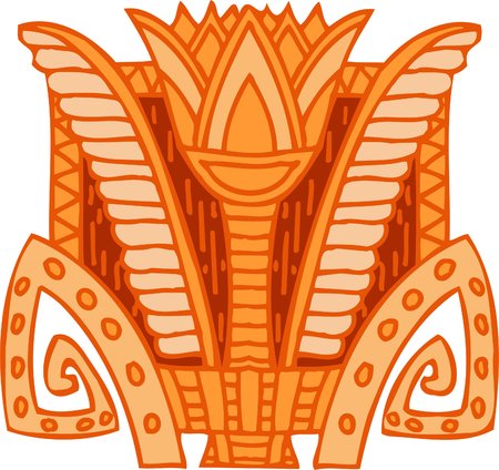 Ancient Egyptian Ornaments . Vector illustration. Ready for vinyl cutting. のイラスト素材