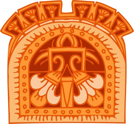 Ancient Egyptian Ornaments . Vector illustration. Ready for vinyl cutting. のイラスト素材