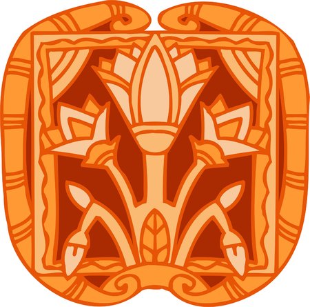 Ancient Egyptian Ornaments . Vector illustration. Ready for vinyl cutting. のイラスト素材