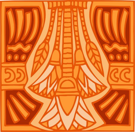 Ancient Egyptian Ornaments . Vector illustration. Ready for vinyl cutting. のイラスト素材