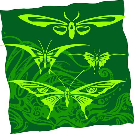 Tribal Butterflies. Vinyl Ready.のイラスト素材