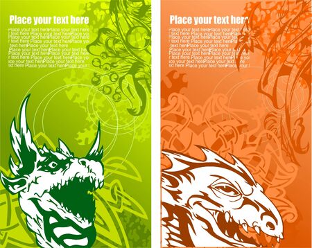 Dragon Background Illustration.Vinyl Ready.のイラスト素材