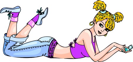 Pinup GirlsVector. Illustration.Vinyl Ready.のイラスト素材